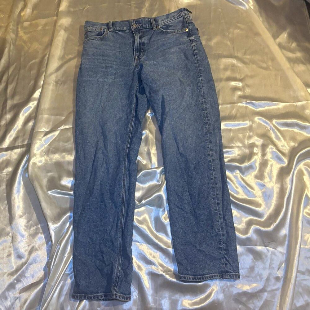 American Eagle Women's Medium Wash Straight Leg Jeans Stretch Denim Size 8 Reg